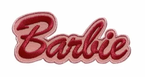Barbie NAME cut out Logo Sew Ironed On Badge Embroidery Patch