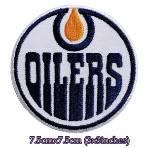Edmonton Oilers Primary Team Sew Iron On Badge Embroidery Applique Patch