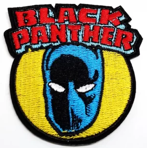 Comic Black Panter 3" Sew Ironed On Embroidery Patch