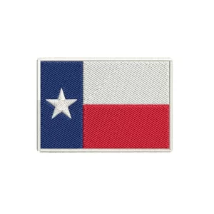 Texas State Flag 3.5"x2.5" Sew/Iron On Embroidered Badge