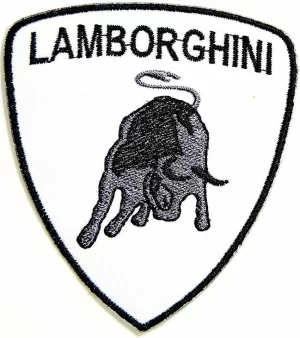 LAMBORGHINI Sign 3" x 3.5" Embroidered Sew Ironed Badge Patch
