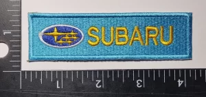 SUBARU Skey BLue Rect Logo Sew Ironed On Badge Embroidery Patch