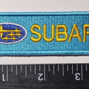 SUBARU Skey BLue Rect Logo Sew Ironed On Badge Embroidery Patch